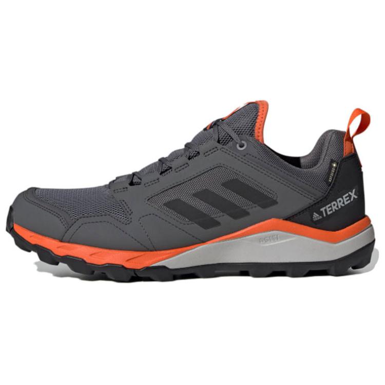 Adidas Terrex Agravic Tr Gore Tex Trail Trendy Slip Resistant Low top Hiking Shoes Men's Gray Black Orange