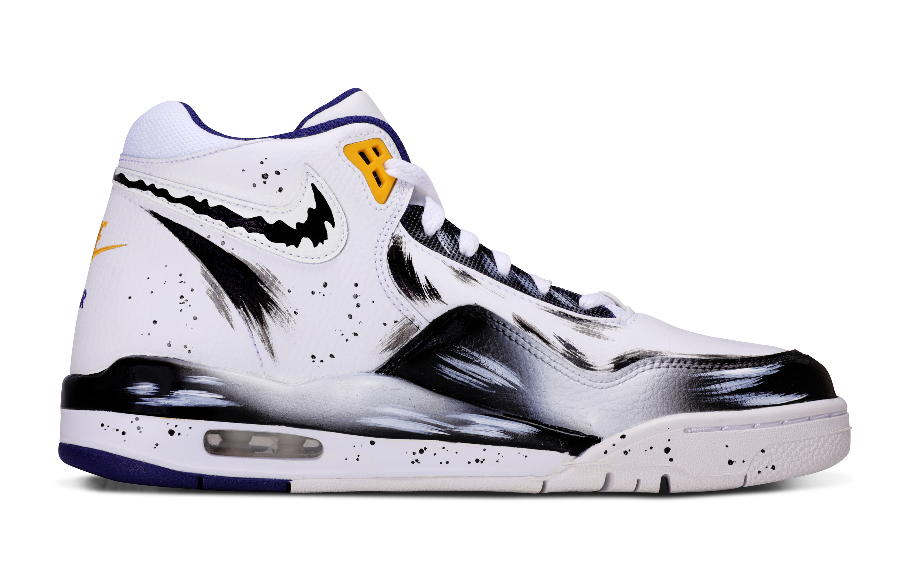 Nike Flight Legacy Abrasion Resistant Height Increasing Mid top Vintage Basketball Shoes Men’s Black
