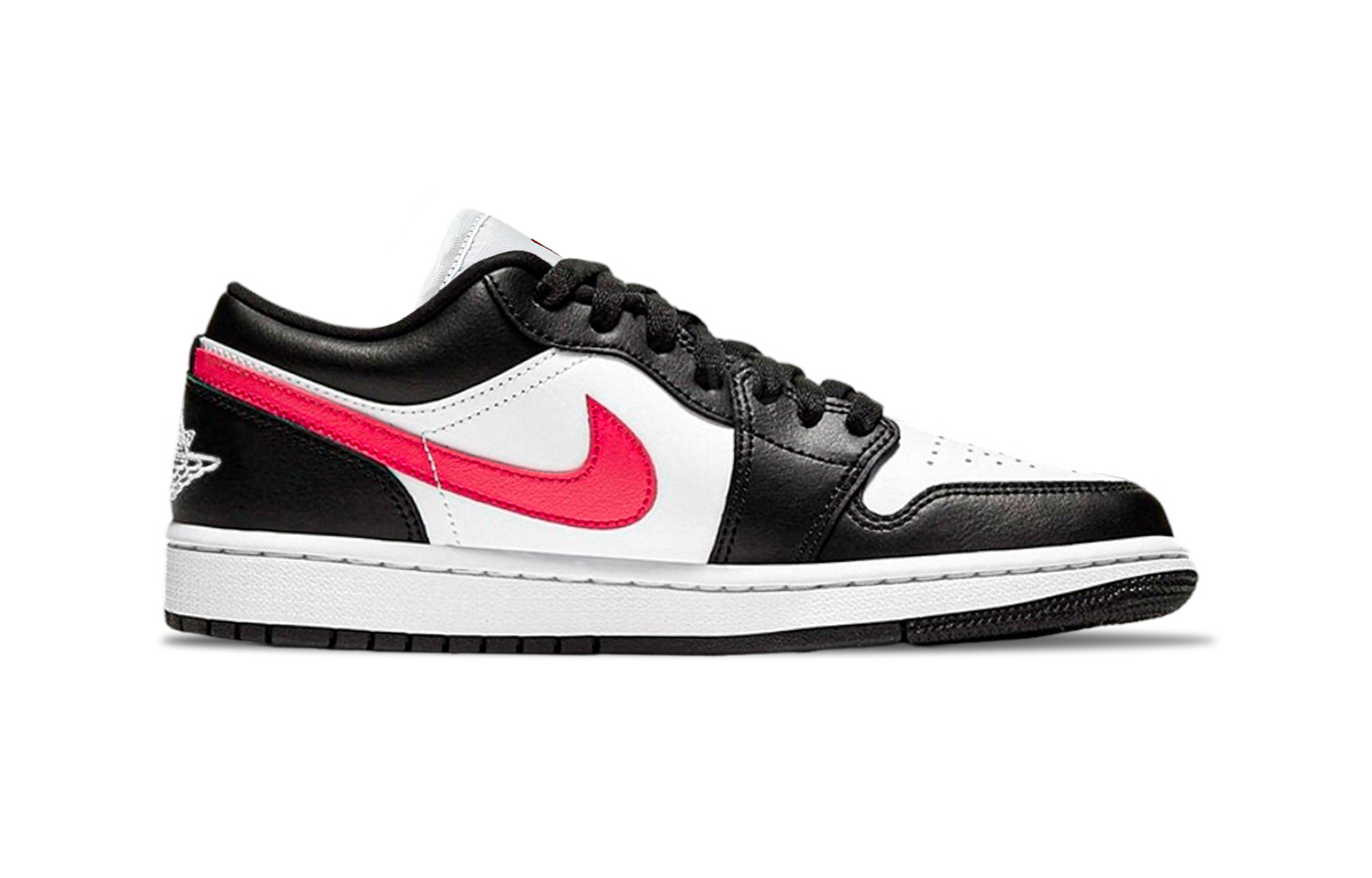 Jordan Air Jordan 1 Fluorescent Cape Support Low top Vintage Basketball Shoes Unisex Pink White