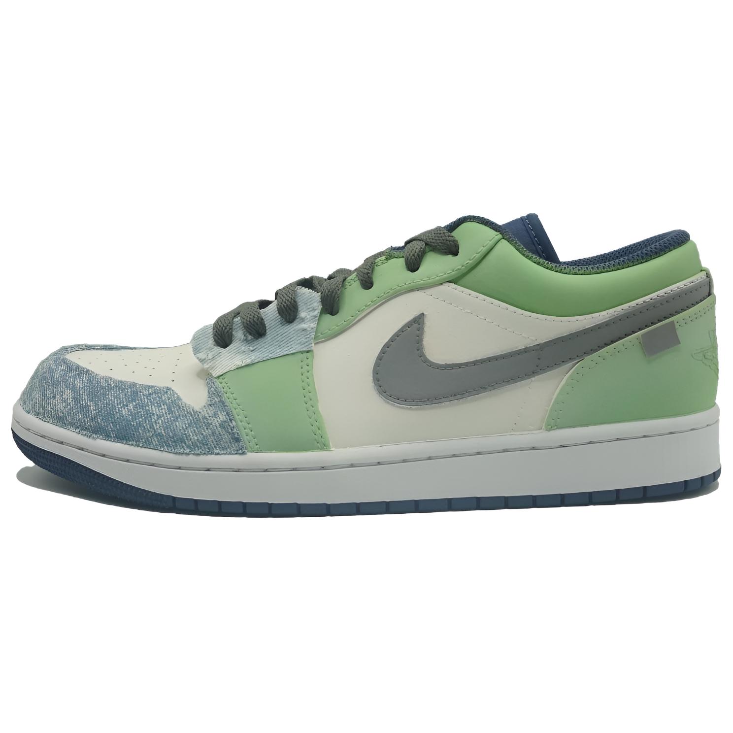 Jordan Air Jordan 1 Abrasion Resistant Low top Vintage Basketball Shoes Men’s Green