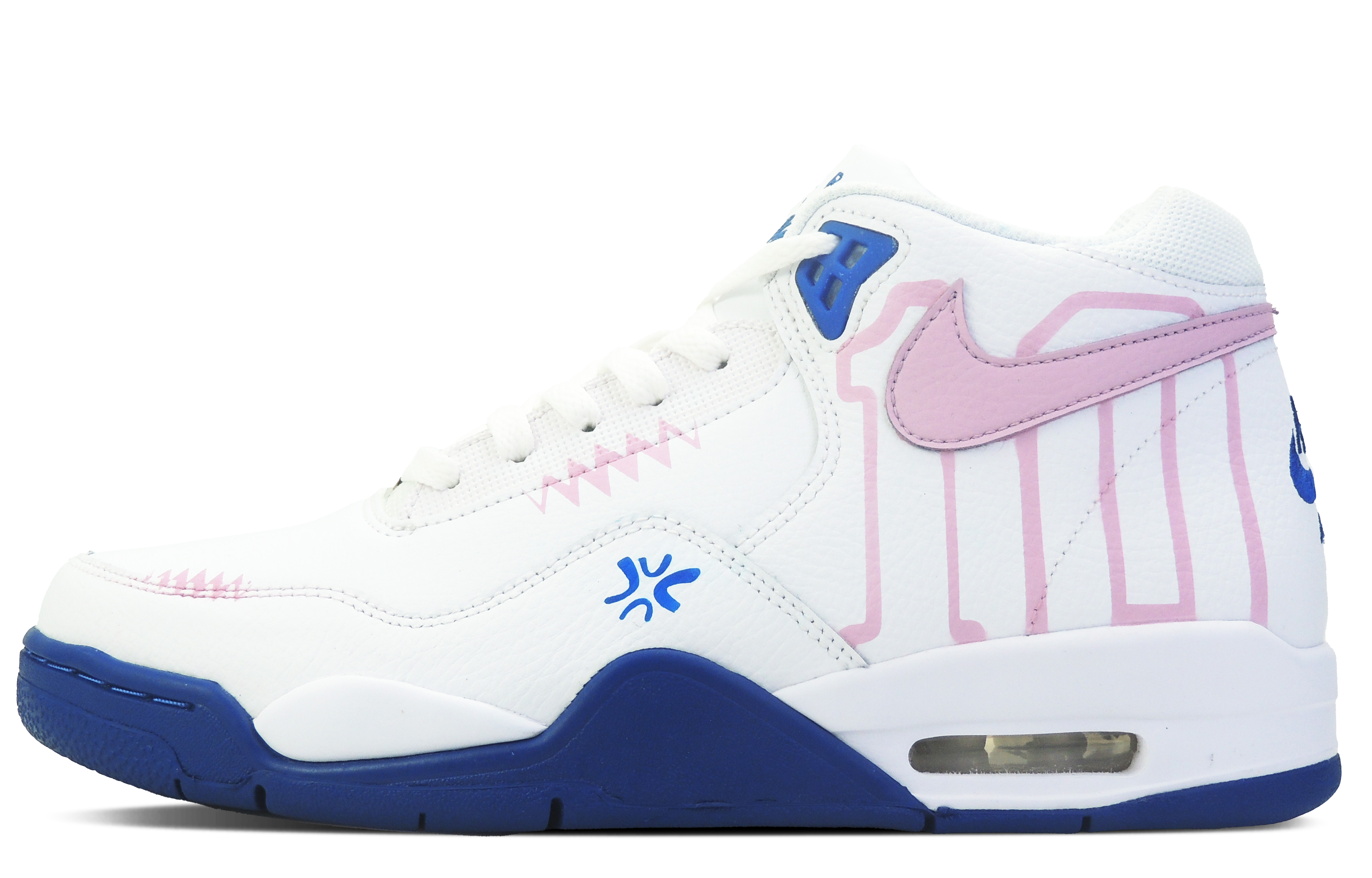 Nike Flight Legacy Slam Dunk, Akira Kaede Mid top Vintage Basketball Shoes Men’s Blue White Pink