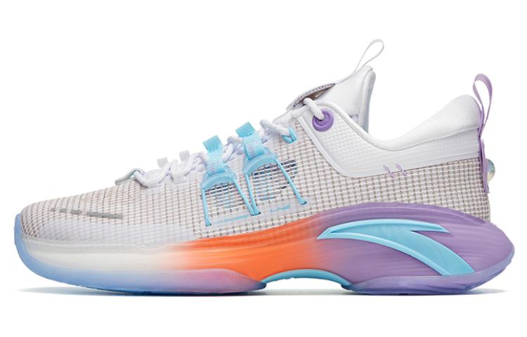 ANTA Basketball Shoes Men’s Low Top Purple White