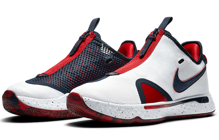 Мужские кроссовки Nike PG 4 (белые) — фото 3