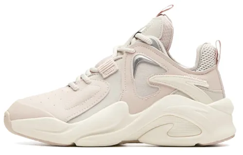 Anta Bastard Slip Resistant Abrasion Resistant Cushioning Low top Chunky Sneakers Women's Ivory White