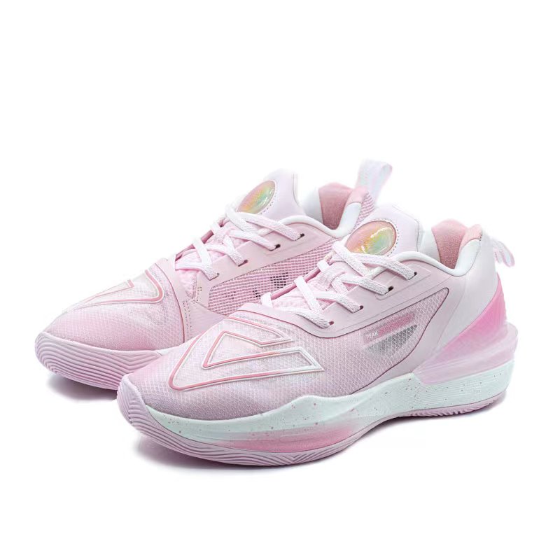PEAK Taichi Triangle 3.0 Textile, Synthetic Leather Low top Basketball Shoes Unisex Bright Pink Red