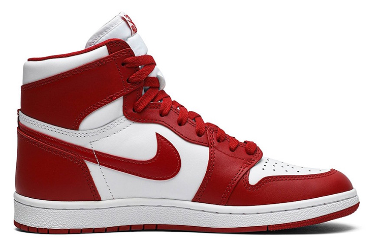 Кроссовки Nike x Jordan Air Jordan 1 Air Ship (бело-красные) — фото 8