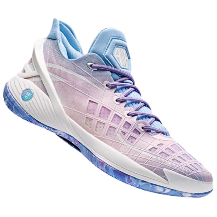 Anta Crazy 2024 Cushioning Slip Resistant Abrasion Resistant Low top Basketball Shoes Men’s Purple Blue White