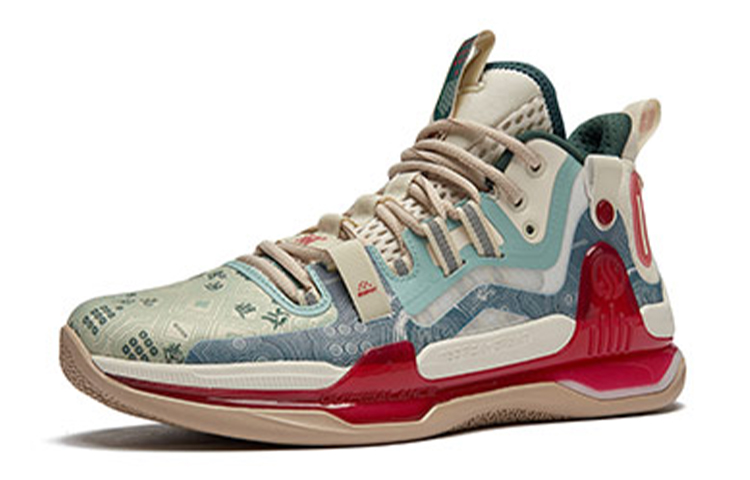 361° AG1 Pro Cushioning Slip Resistant Abrasion Resistant High top Basketball Shoes Men’s White Red Blue