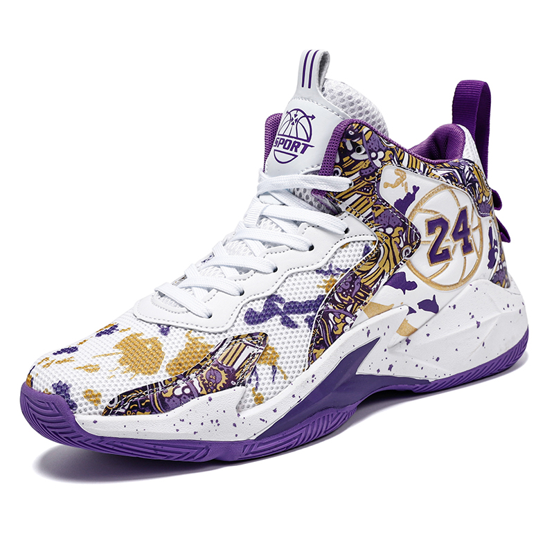 GQWE Slip Resistant, Abrasion Resistant, Breathable High top Basketball Shoes Unisex