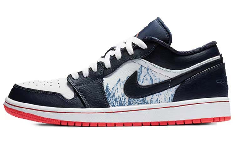 Jordan Air Jordan 1 Vintage Basketball Shoes Men's Low Top Blue/White