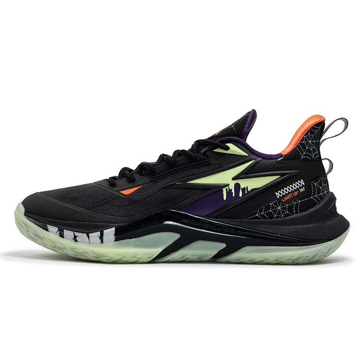 361° LIGHT UP PRM Cushioning Slip Resistant Abrasion Resistant Low top Basketball Shoes Men’s Obsidian Black