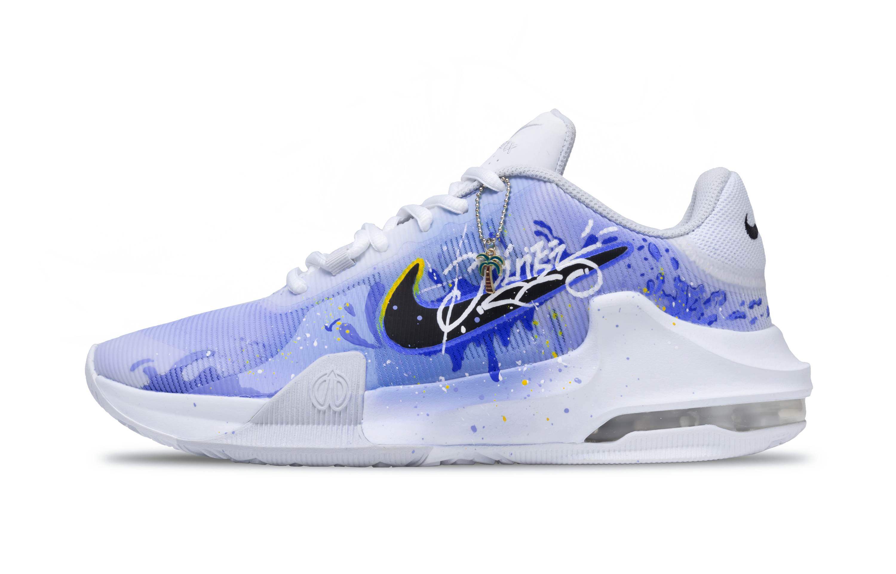 Nike Air Max Impact 4 Purple Oasis, Photonic Power Fabric Slip Resistant Abrasion Resistant Low top Basketball Shoes