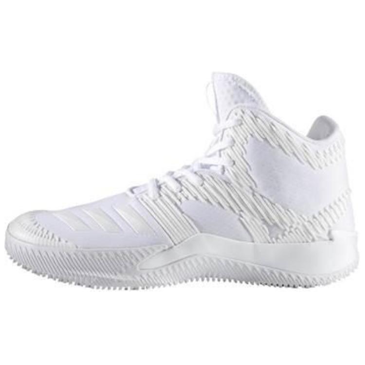 Adidas Slip Resistant Abrasion Resistant Mid top Basketball Shoes Men’s White