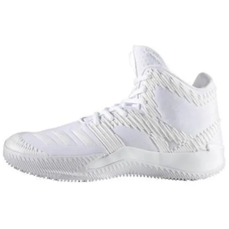 Adidas Slip Resistant Abrasion Resistant Mid top Basketball Shoes Men's White
