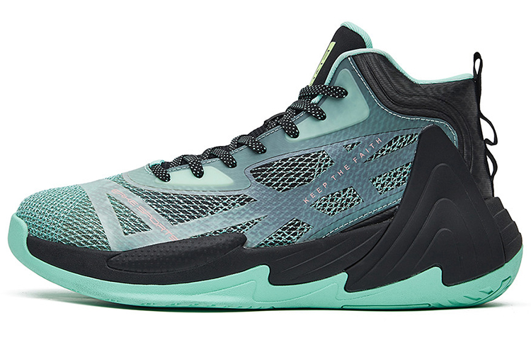 Erke Comfortable Textile, Synthetic Leather Cushioning Slip Resistant Abrasion Resistant Mid top Basketball Shoes Men's