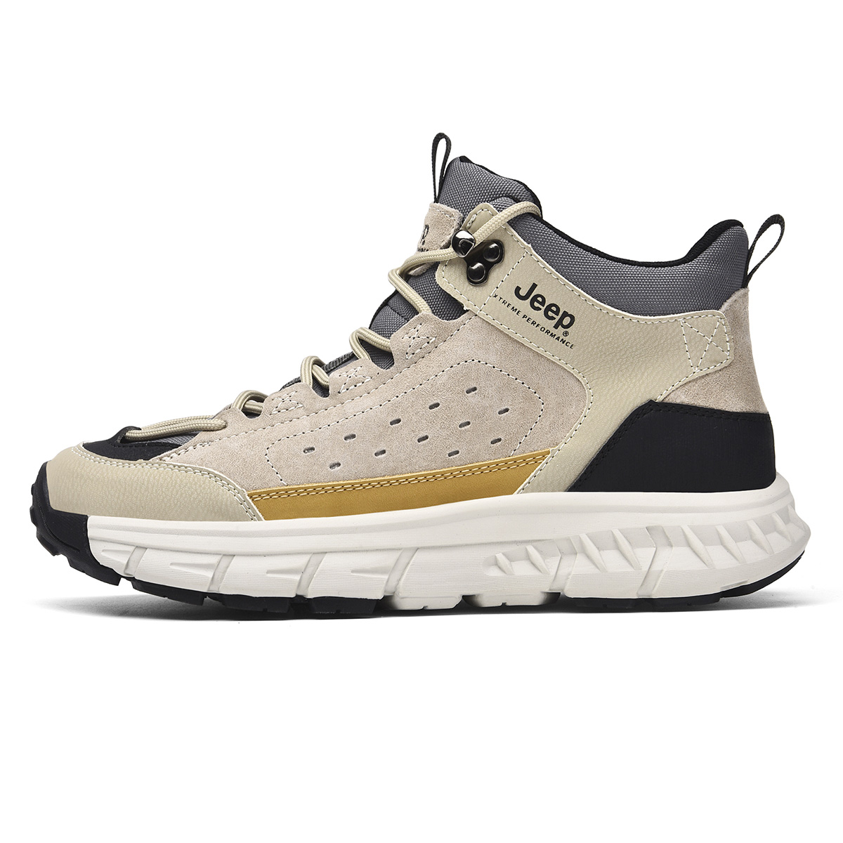Jeep Mid top Mountaineering Hiking Shoes Men’s Sand