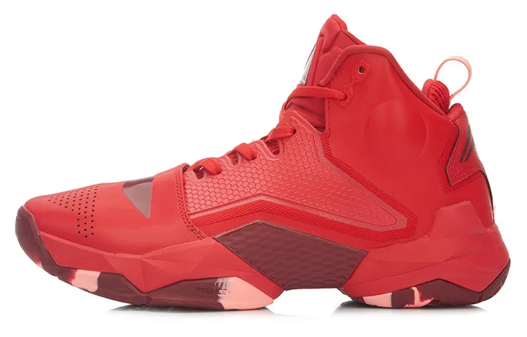 Li Ning Power 2 High top Basketball Shoes Men's Red