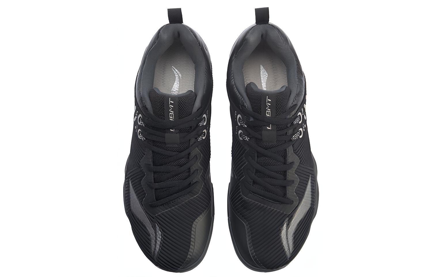 Li Ning Ranger 4.0 TD Trendy Slip Resistant Lightweight Non slip Lightweight Low top Badminton Shoes Unisex Black