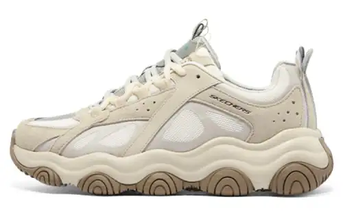 Skechers Rover X D'LITES Textile, Split Cow Leather Low top Chunky Sneakers Men's Beige