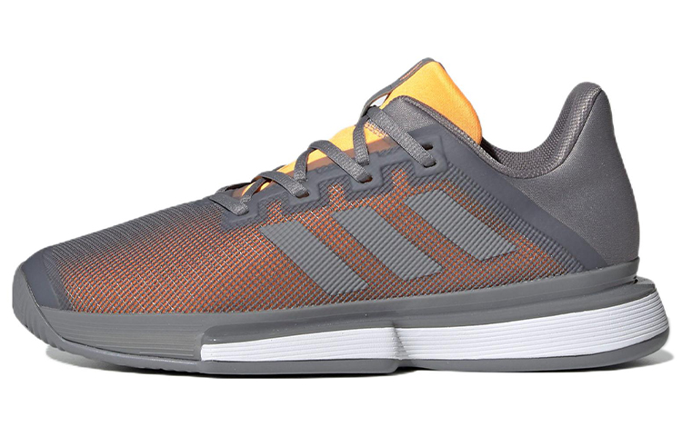 Adidas Solematch Bounce Tennis Shoes Men's Low Top Gray/Orange