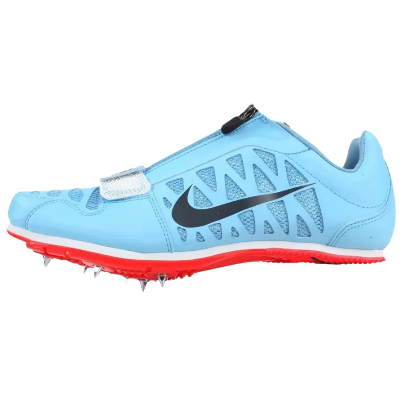 Nike Air Zoom LJ Comfortable Round Toe Water Blue Gray Track And Field Shoes Unisex Low top