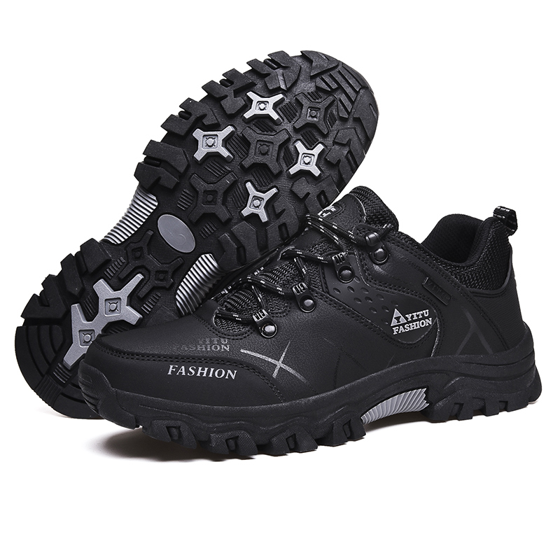 BIANSULONG Cushioning Abrasion Resistant Grip Low top Mountaineering Shoes Men’s Black