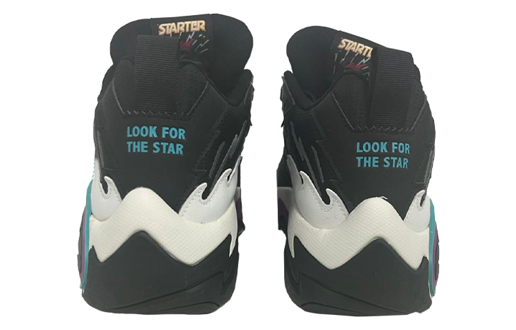 STARTER Slip Resistant Abrasion Resistant Low top Basketball Shoes Men's Black
