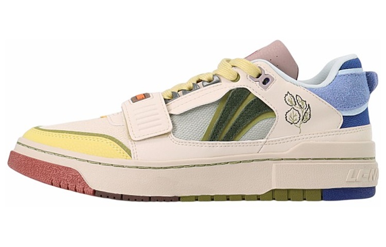 Li Ning Slip Resistant Abrasion Resistant Low top Vintage Basketball Shoes Yellow Green