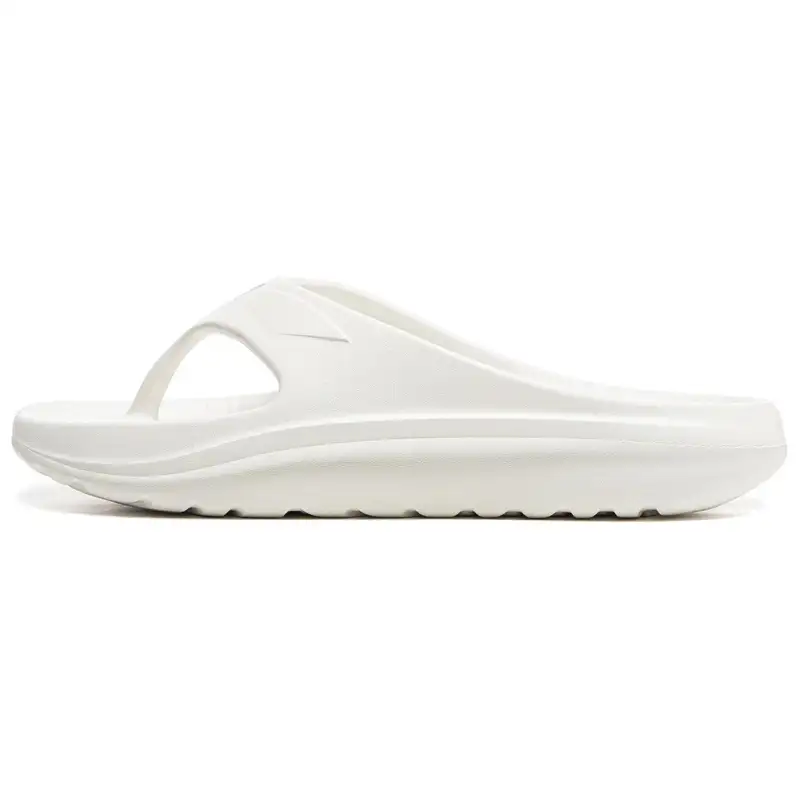 Li Ning EVA Abrasion Resistant Slip Resistant Flip Flops Unisex White