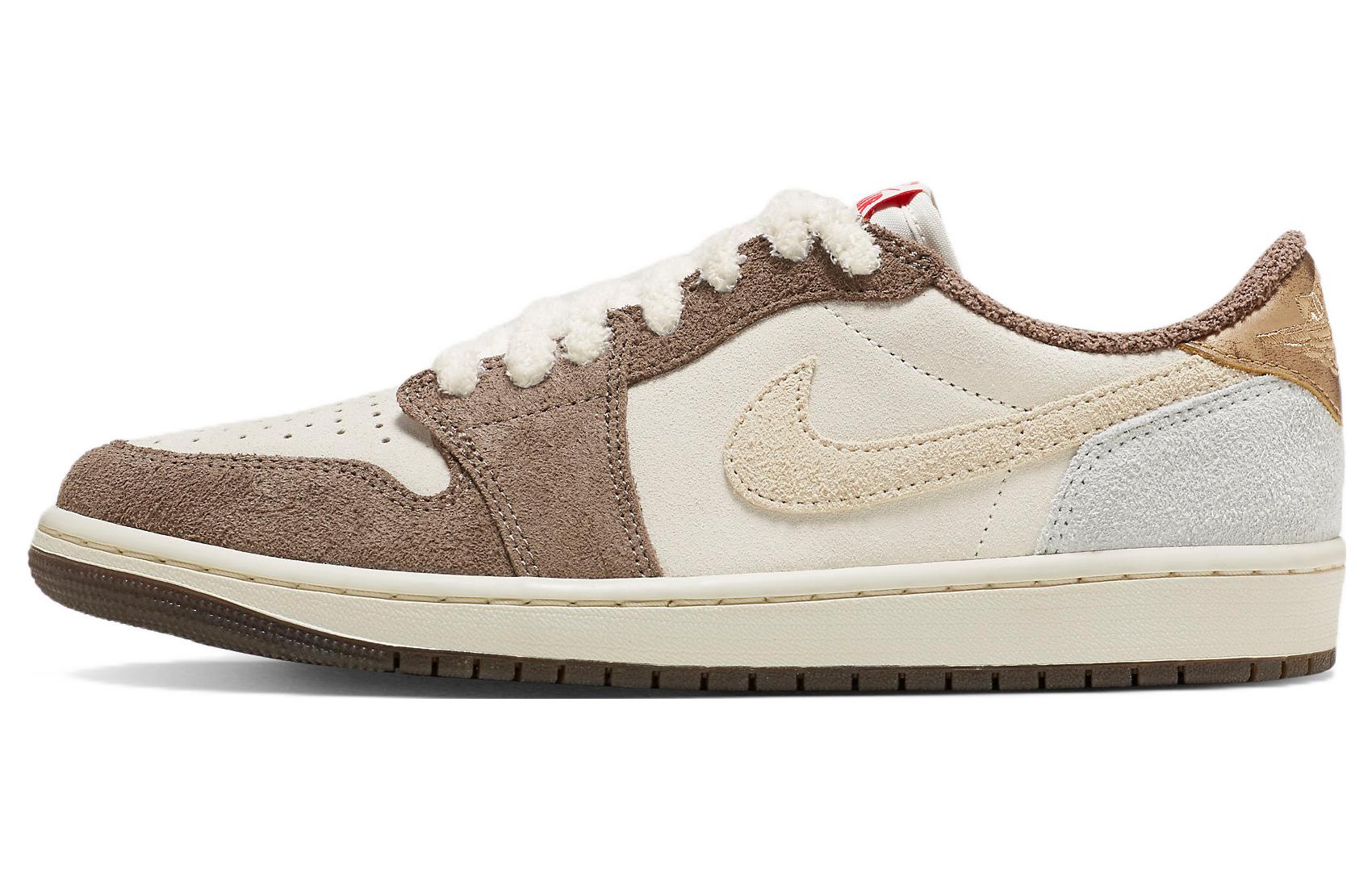 Кроссовки Jordan Air Jordan 1 Low OG "Year of the Rabbit" (бело-коричневые)