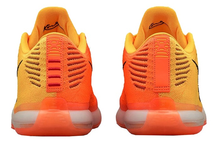 Мужские кроссовки Nike Kobe 10 Elite Chester (оранжево-черные) — фото 3