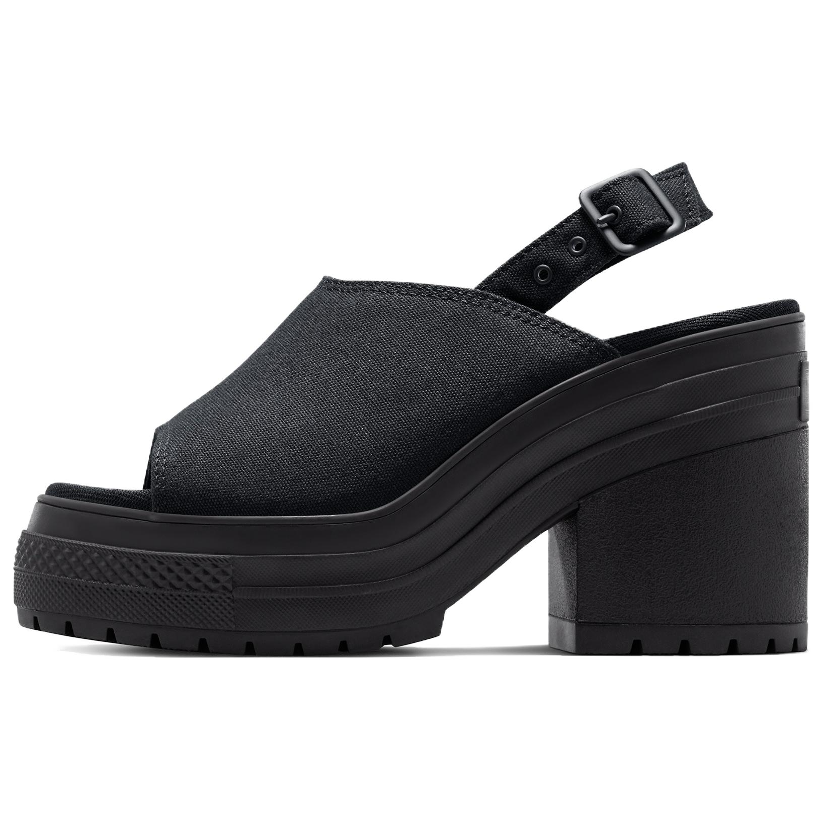 Chuck 70 De Luxe Wmns Converse Heel Platform Sandal 'Triple Black' Women's