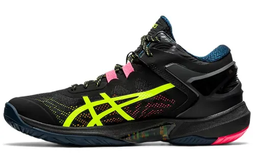 Asics Gel-Burst 25 L.E. Textile synthetic leather, versatile and comfortable, low-top retro basketball shoes, same style for men and women, black and yellow