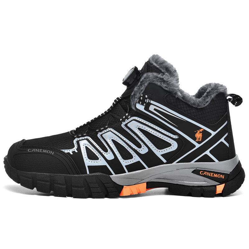 LINGHANGLUOTUO Slip Resistant, Abrasion Resistant, Lightweight Mid top Mountaineering Hiking Shoes Men’s