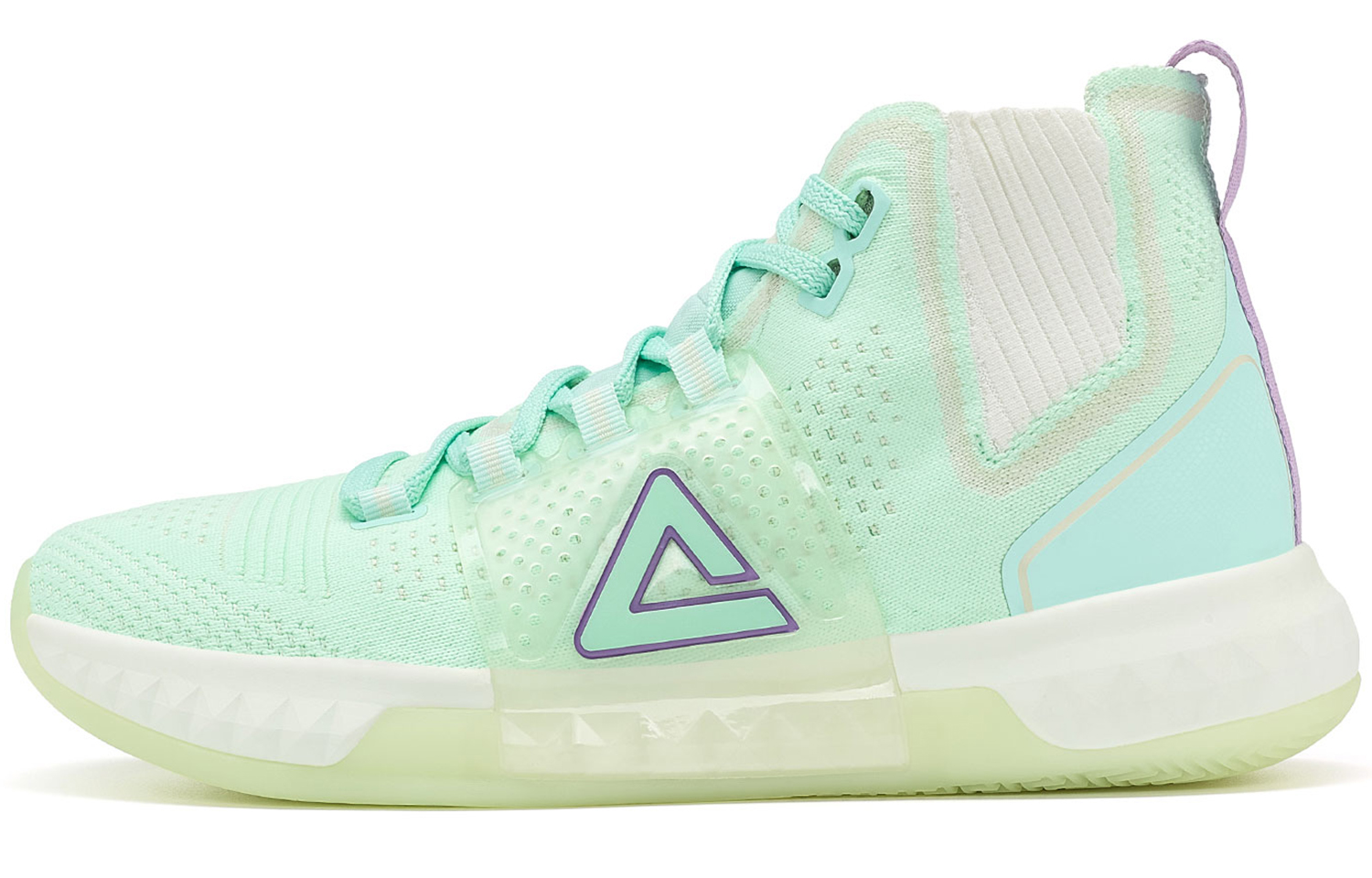 PEAK Spark 3 Cushioning Abrasion Resistant High top Basketball Shoes Men’s White Green