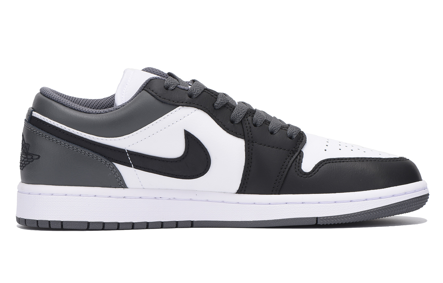 Jordan Air Jordan 1 Slip Resistant Coverage Low top Vintage Basketball Shoes Unisex Black Gray