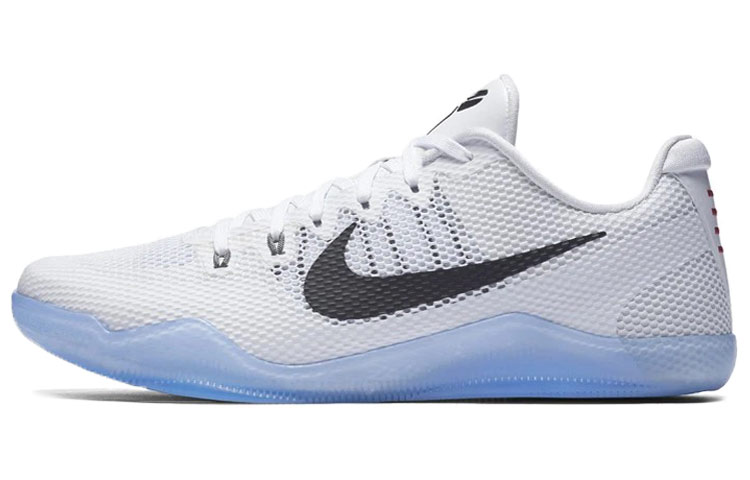 Nike Kobe 11 EM Low \"Fundamental\" Practical Anti-slip Lightweight Low-top Basketball Shoes Men's White
