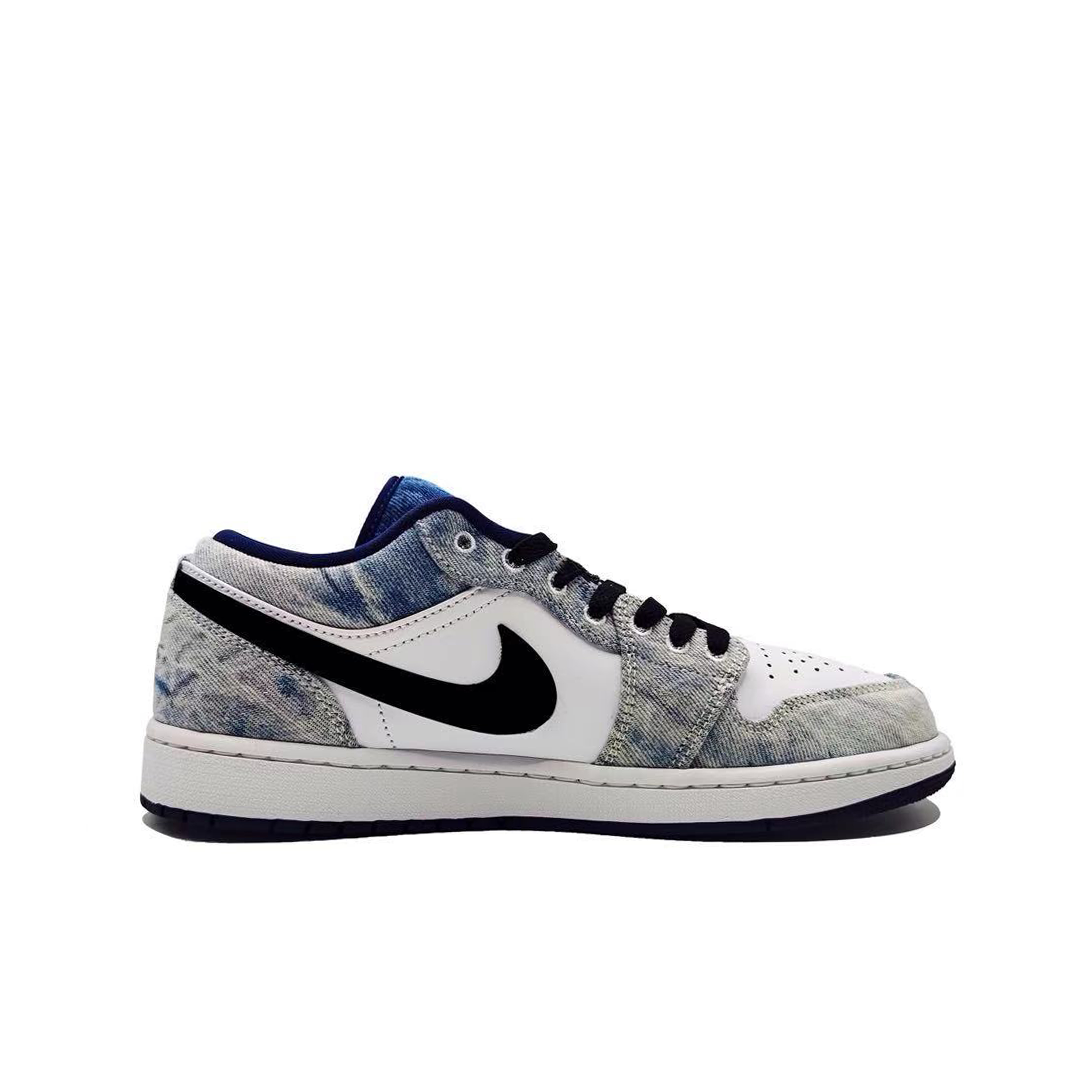 Jordan Air Jordan 1 Infinity Abrasion Resistant Low top Vintage Basketball Shoes Men’s White Blue