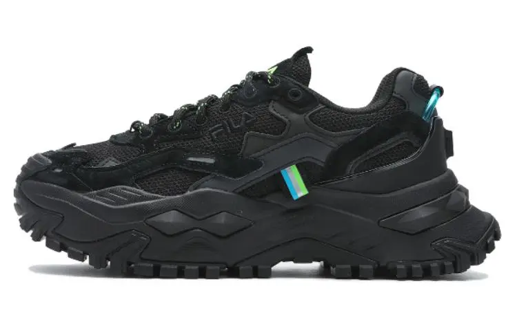 FILA FUSION Bianco Height Increasing Low top Chunky Sneakers Women's Black