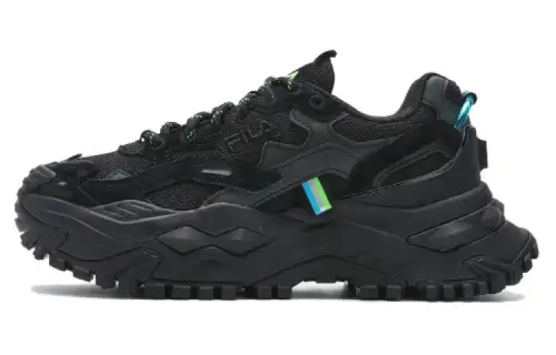 FILA FUSION Bianco Height Increasing Low top Chunky Sneakers Women's Black