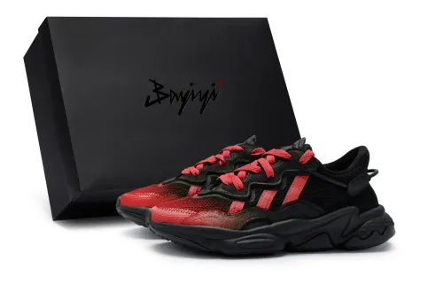 Adidas Originals Ozweego 811 Manufacturing, Subtle Red, Special Shoe Box Low top Chunky Sneakers Unisex Black Red
