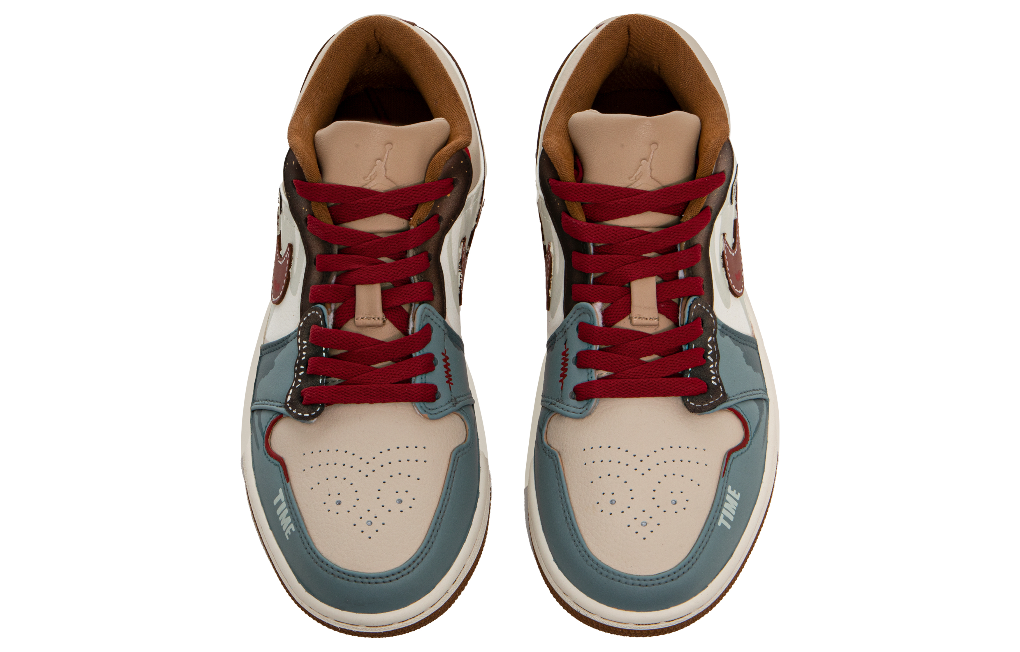 Jordan Air Jordan 1 Moonset Abrasion Resistant Breathable Low top Vintage Basketball Shoes Men’s Haze Blue Brown