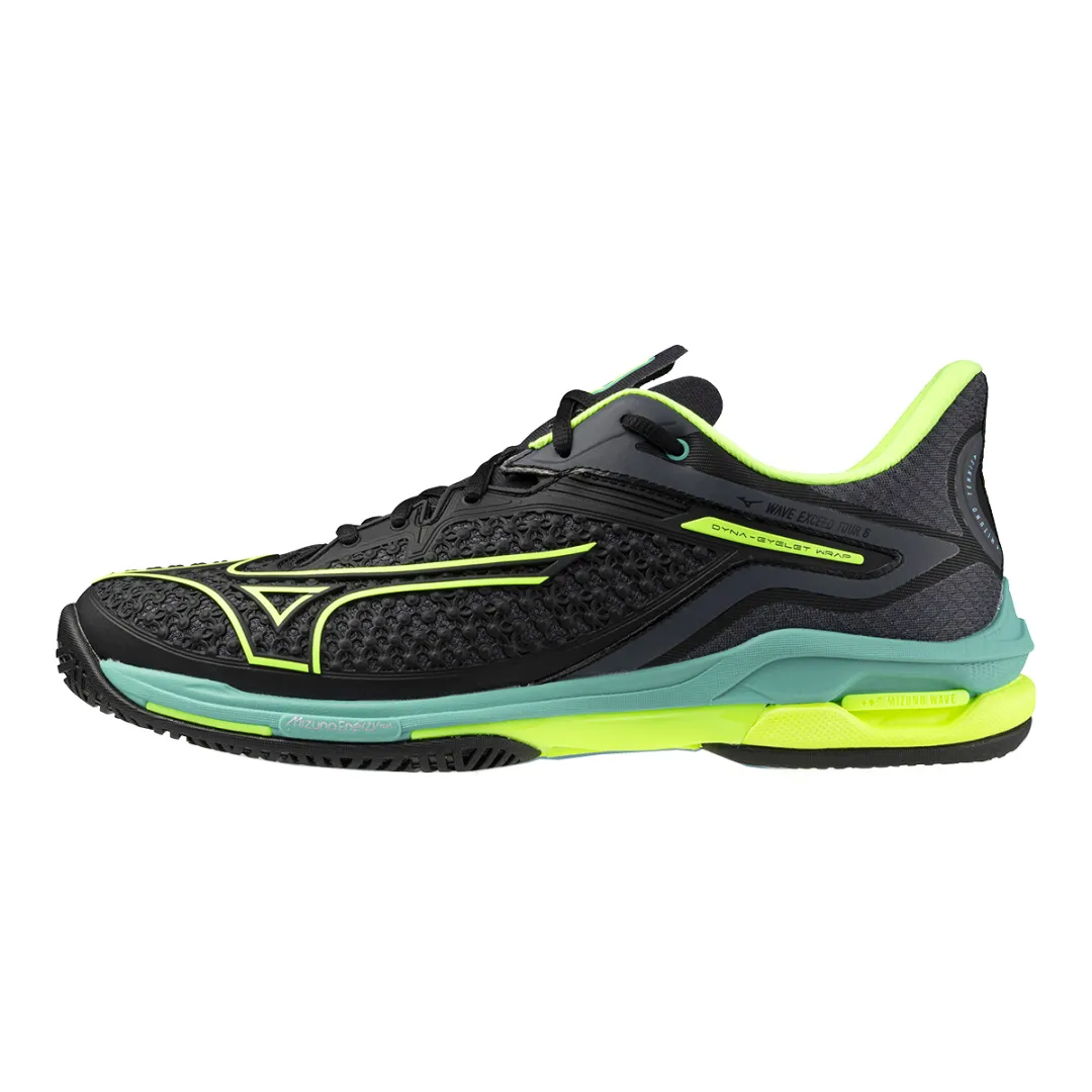 Mizuno Wave Exceed Tour 6 Cushioning Slip Resistant Low top Tennis Shoes Men's Neon Green