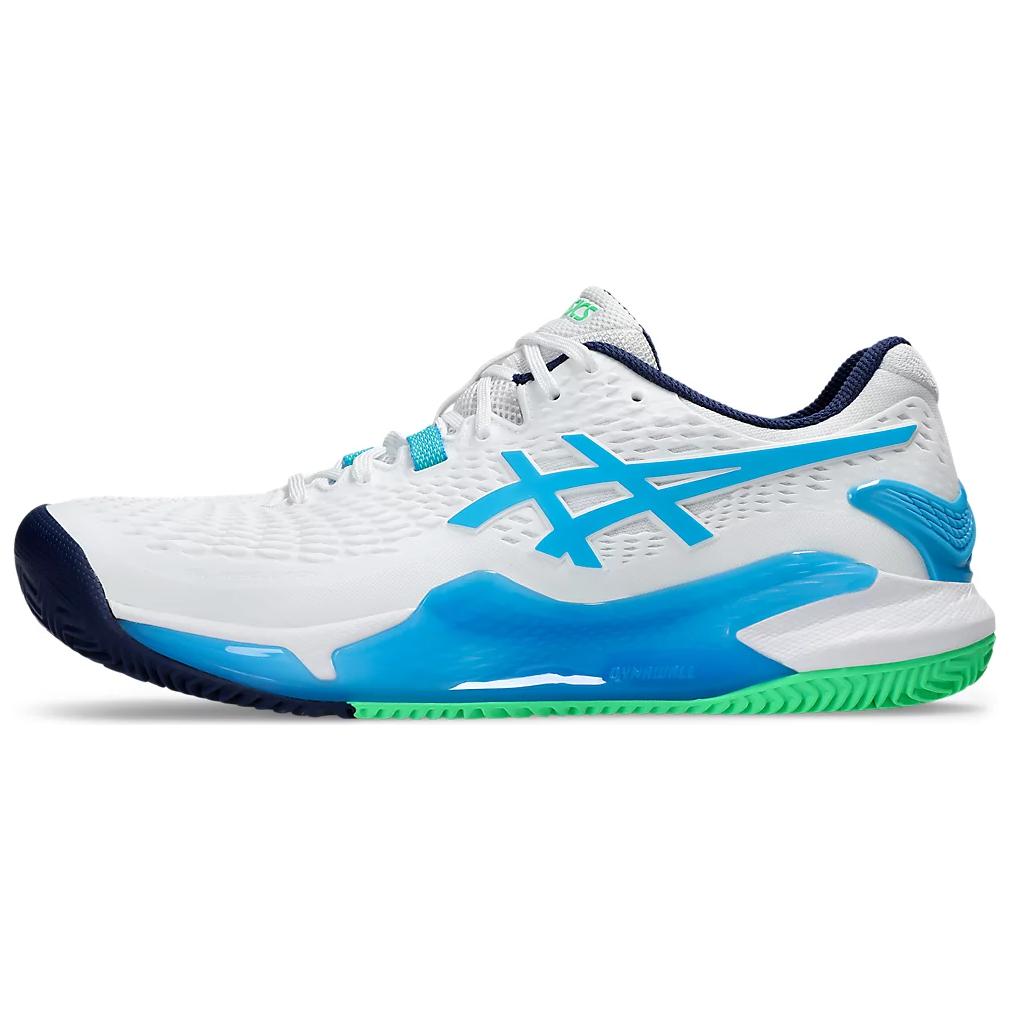 ASICS Gel Resolution 9 Clay White Digital Aqua