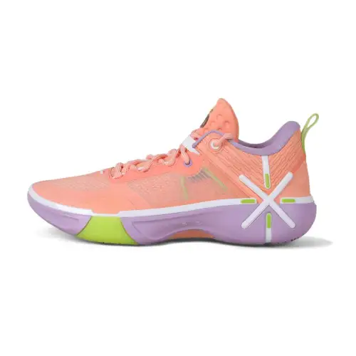 LiNing Wade Phantom 6 Xu Jie PE version, comfortable, fashionable and simple, shock-absorbing, non-slip and wear-resistant, low-top, full-length technology, basketball shoes, men's style, star pink orange