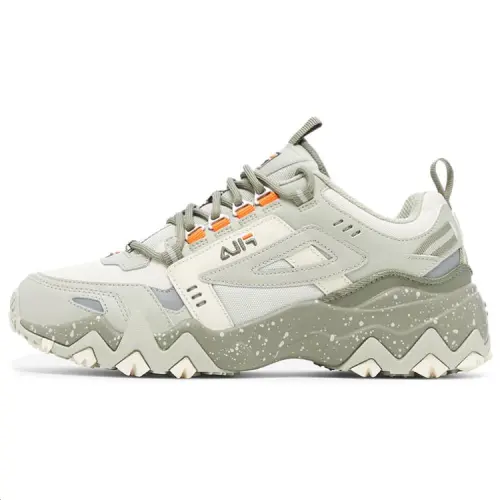 FILA Oakmont Synthetic Leather Low top Chunky Sneakers Women's Coffee Green US Version