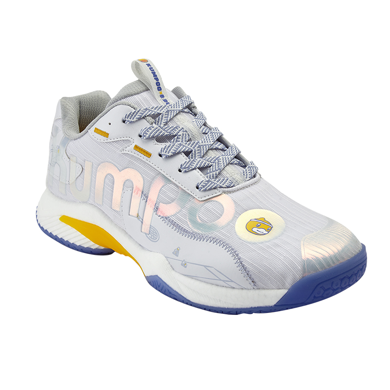 KUMPOO Badminton Shoes Unisex Low Top White/Blue Color