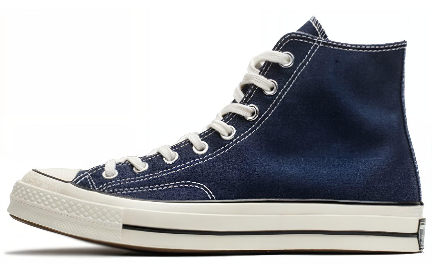 Converse 1970s chuck taylor all star trendy casual wear-resistant high-top canvas shoes men and women same style navy blue