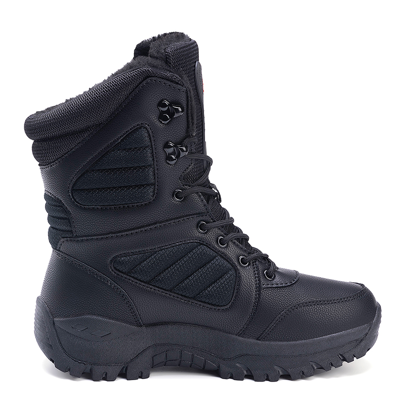 TANSENLANG Crew Snow Boots Unisex Black