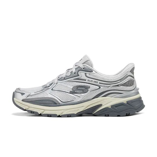 Skechers Silver Wing Shoes Low top Chunky Sneakers Women's Silver